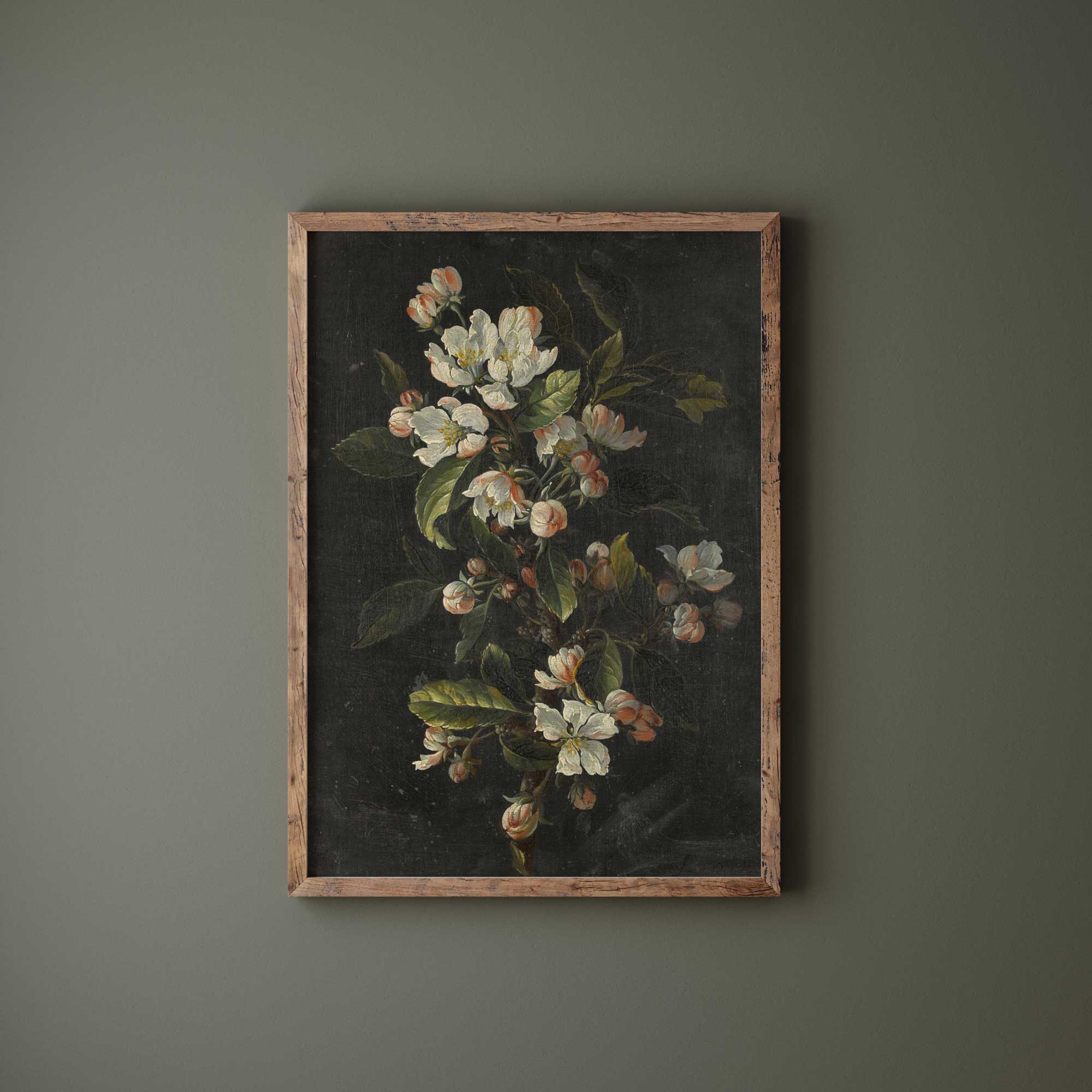 Dark French Botanical Print