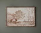 Countryside Landscape Sketch Print