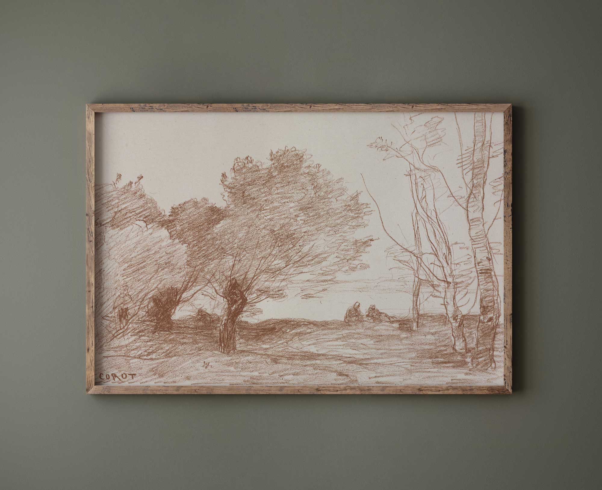 Countryside Landscape Sketch Print