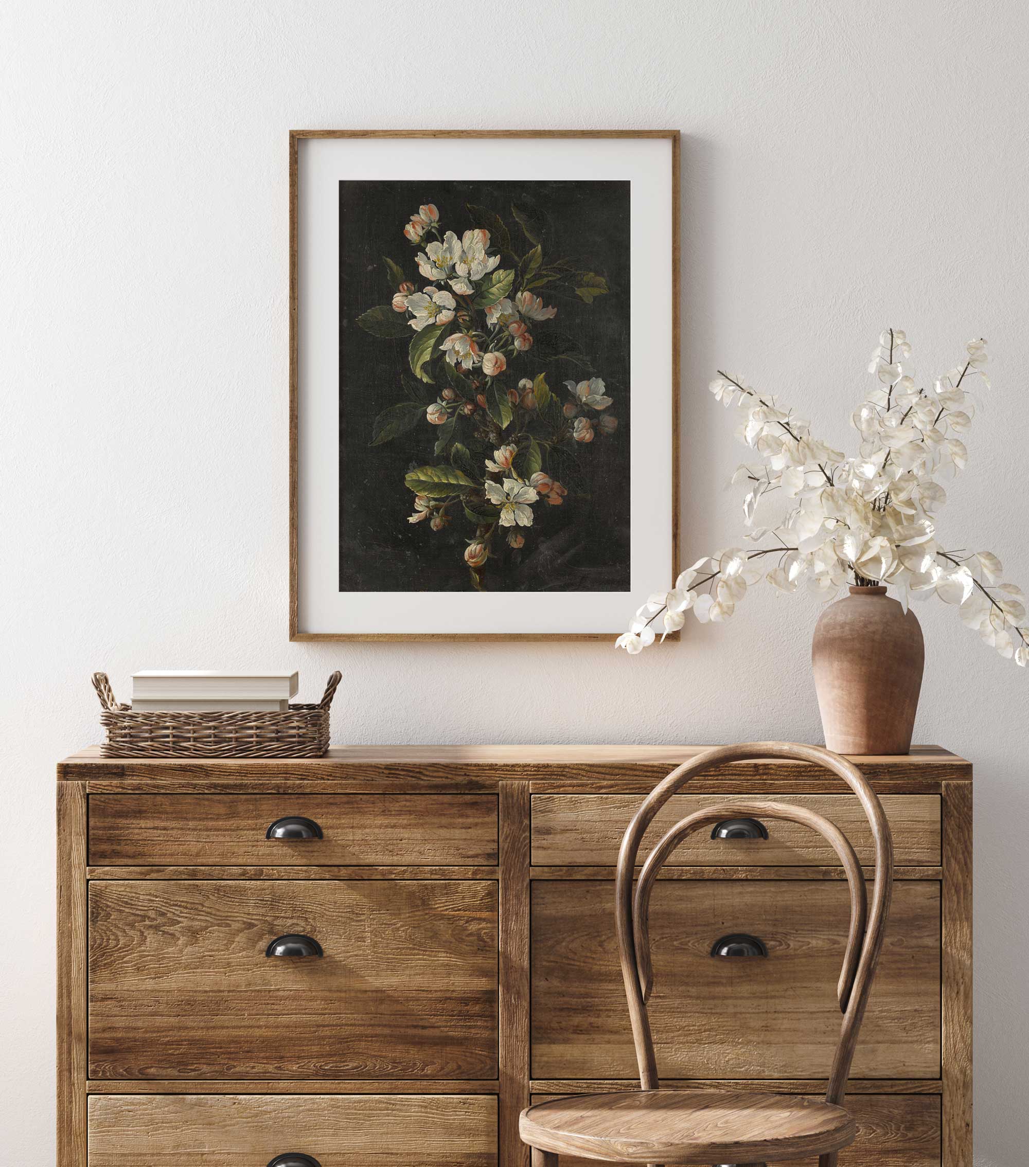 Dark French Botanical Print
