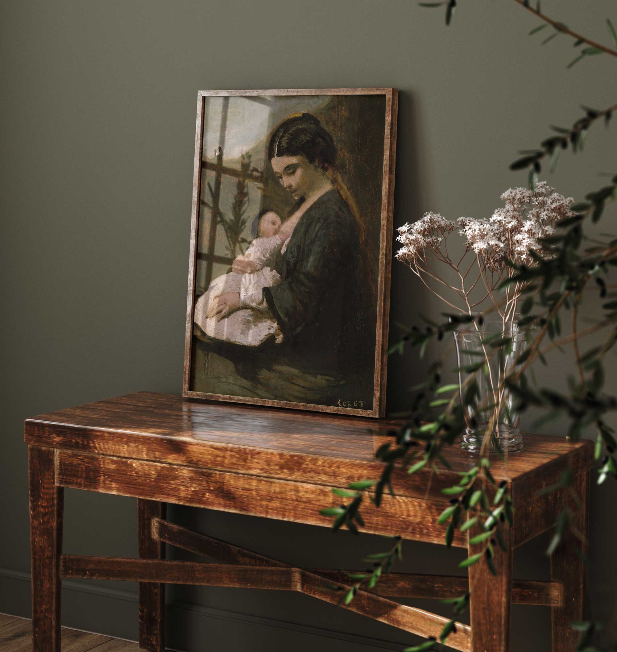 Vintage Mother and Child Print