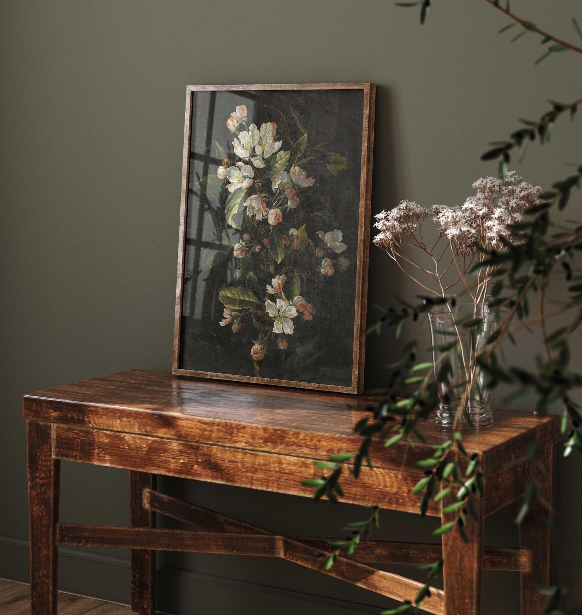 Dark French Botanical Print