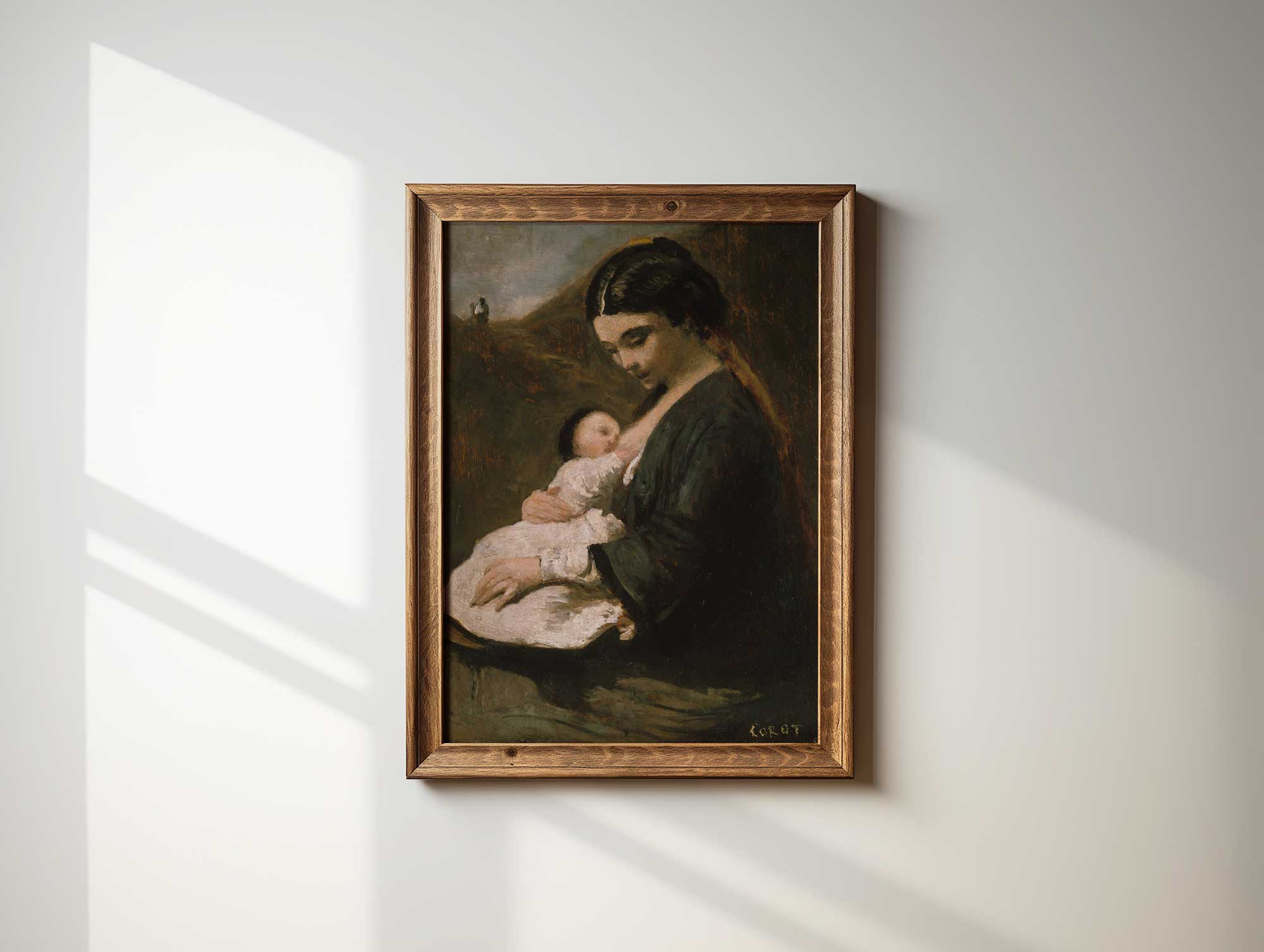 Vintage Mother and Child Print