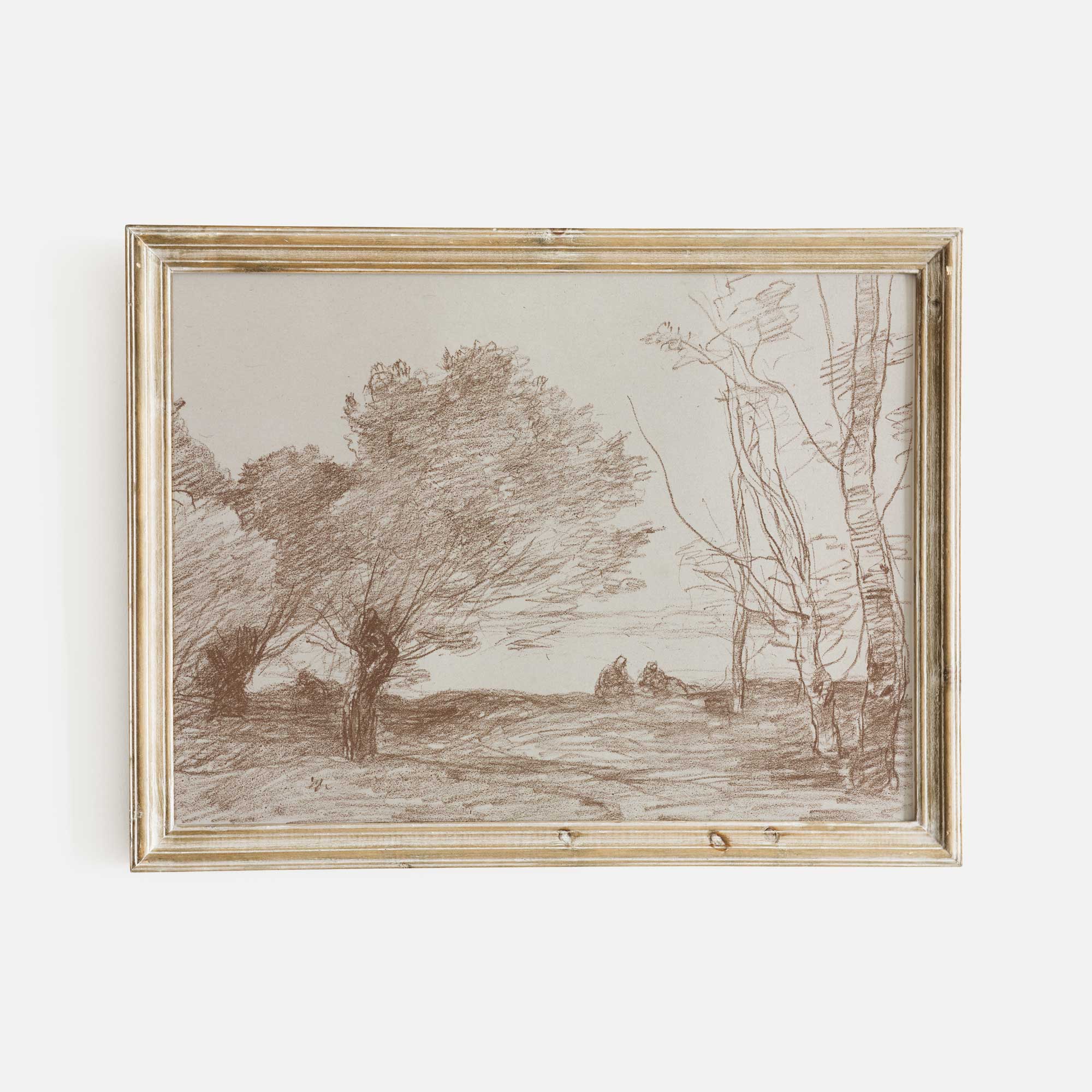Countryside Landscape Sketch Print
