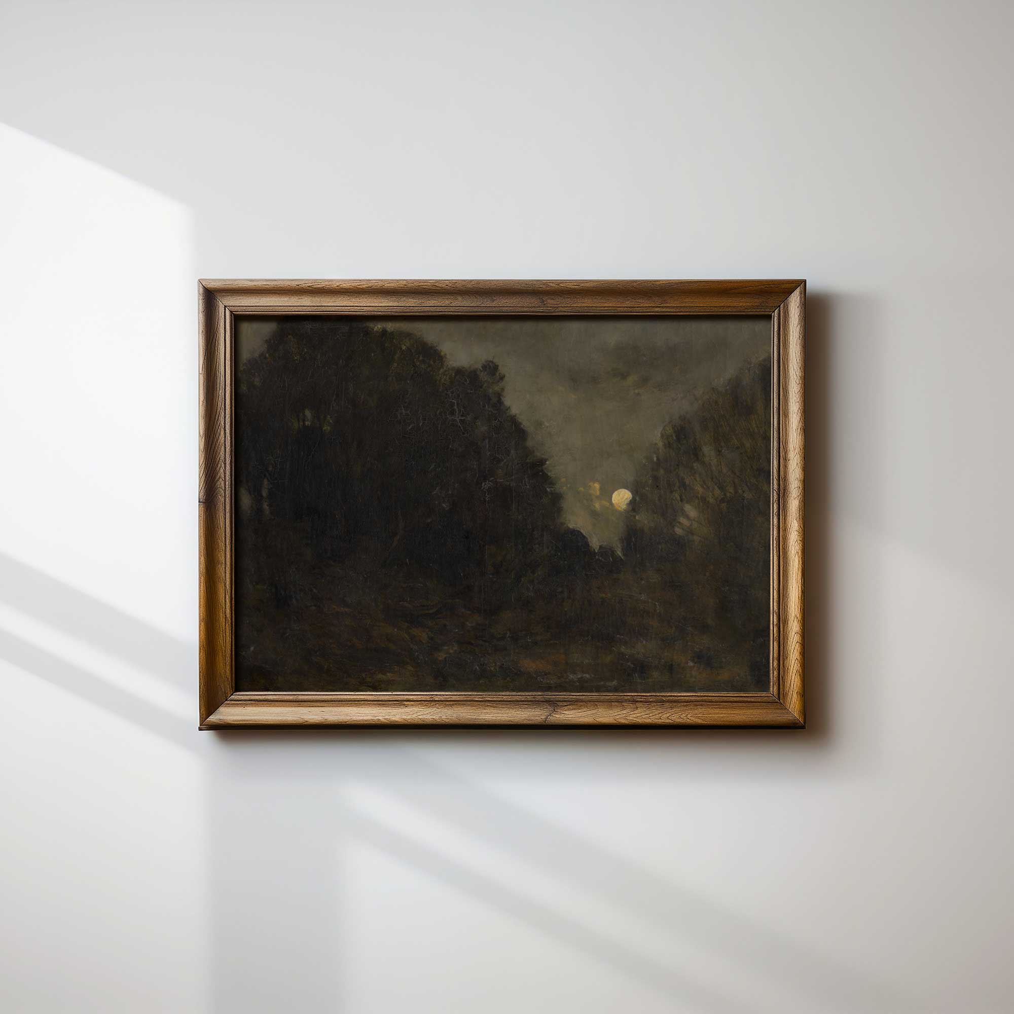 Dark and Moody Forest Scene Print