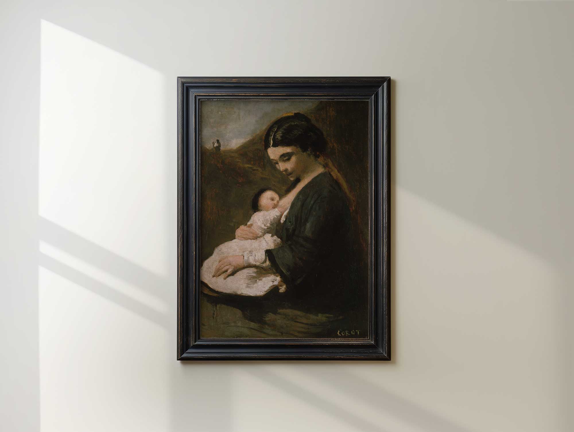 Vintage Mother and Child Print