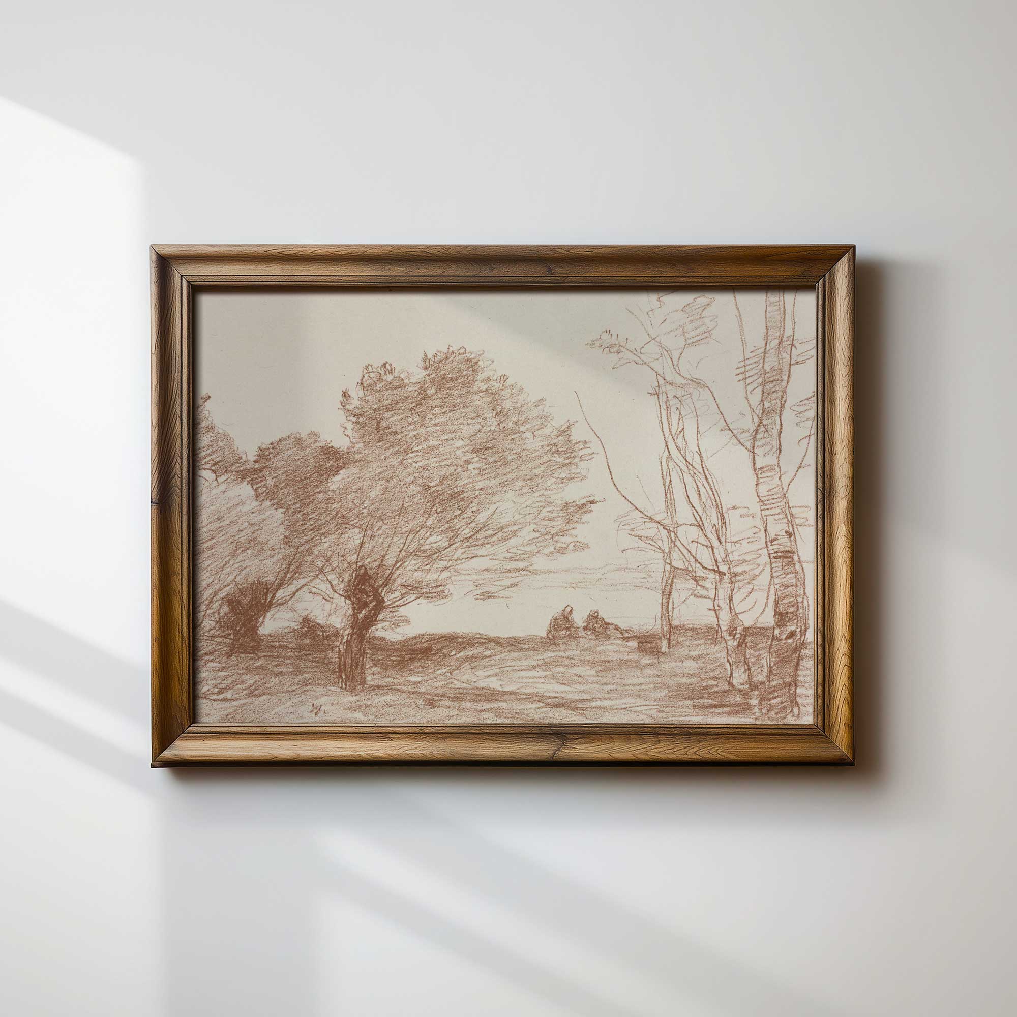 Countryside Landscape Sketch Print
