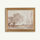 Countryside Landscape Sketch Print
