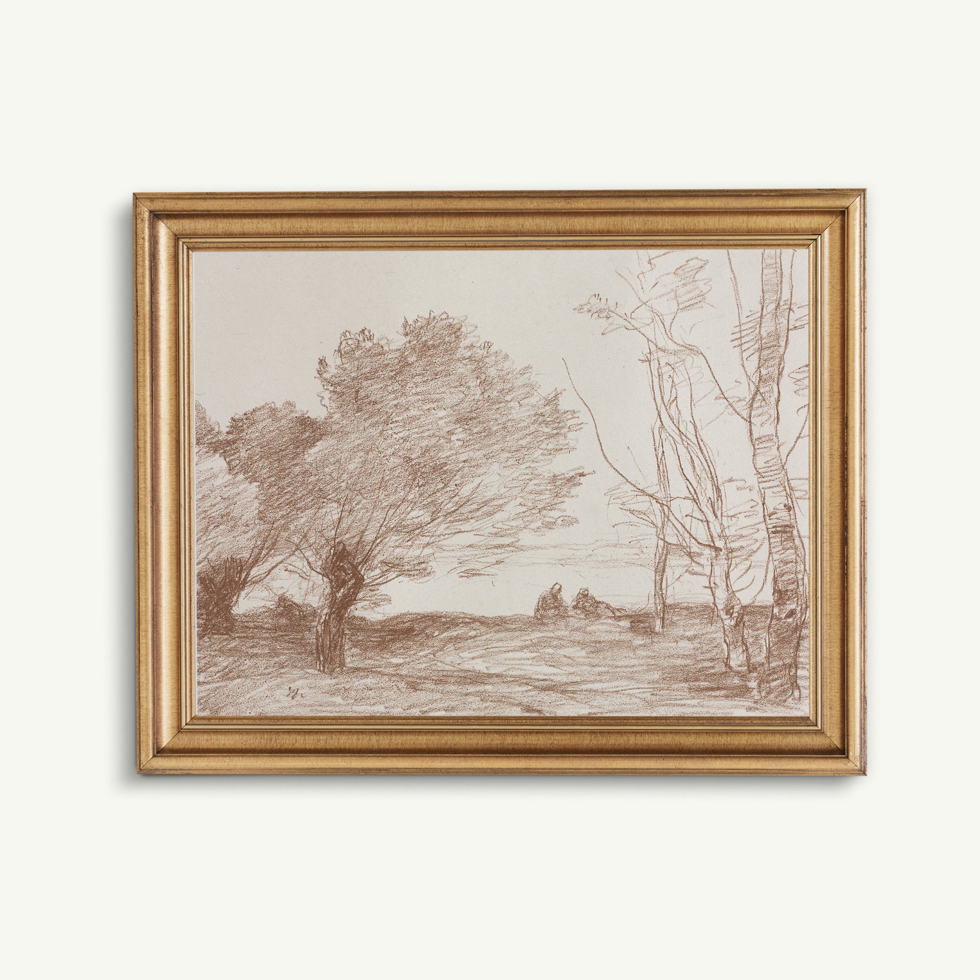 Countryside Landscape Sketch Print