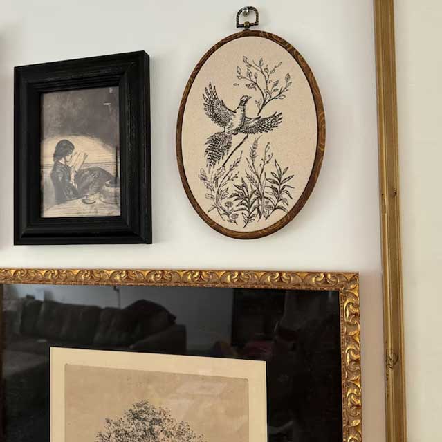 Vintage Portrait Print Displayed in a Gallery Wall