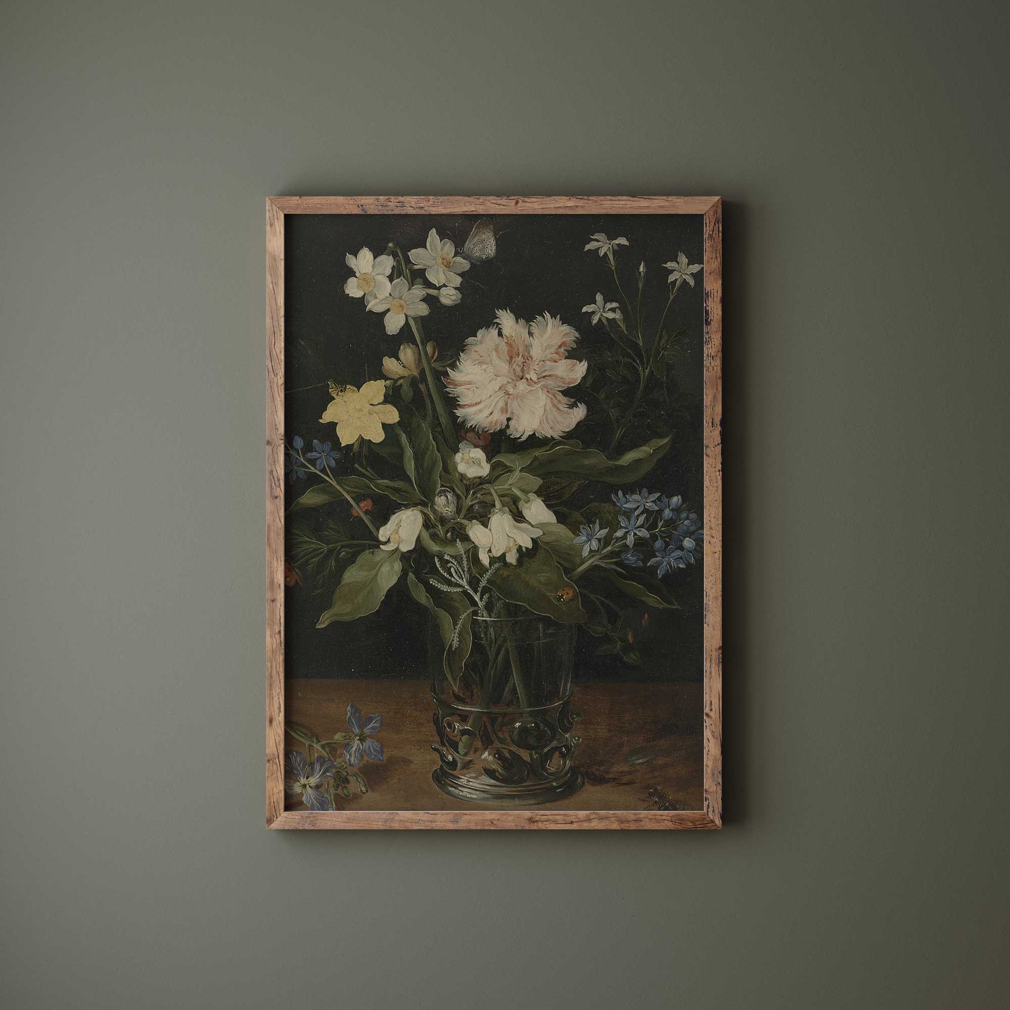 Dark Moody Still Life Flower Print