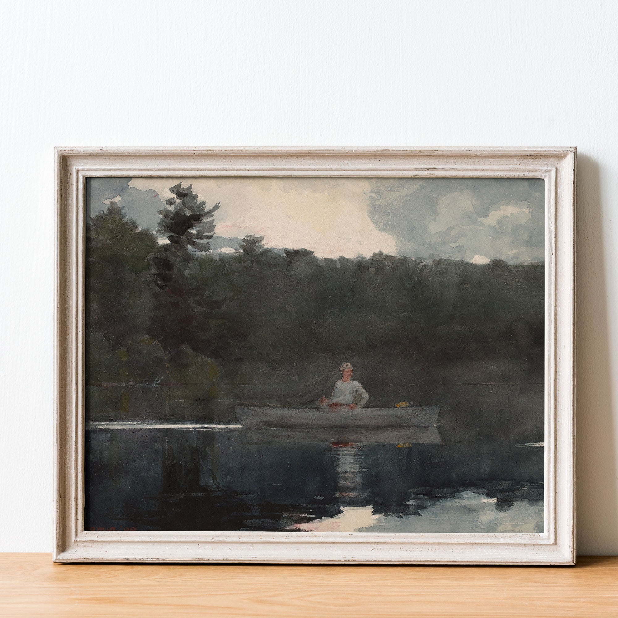 Moody Lake Watercolour Art Print