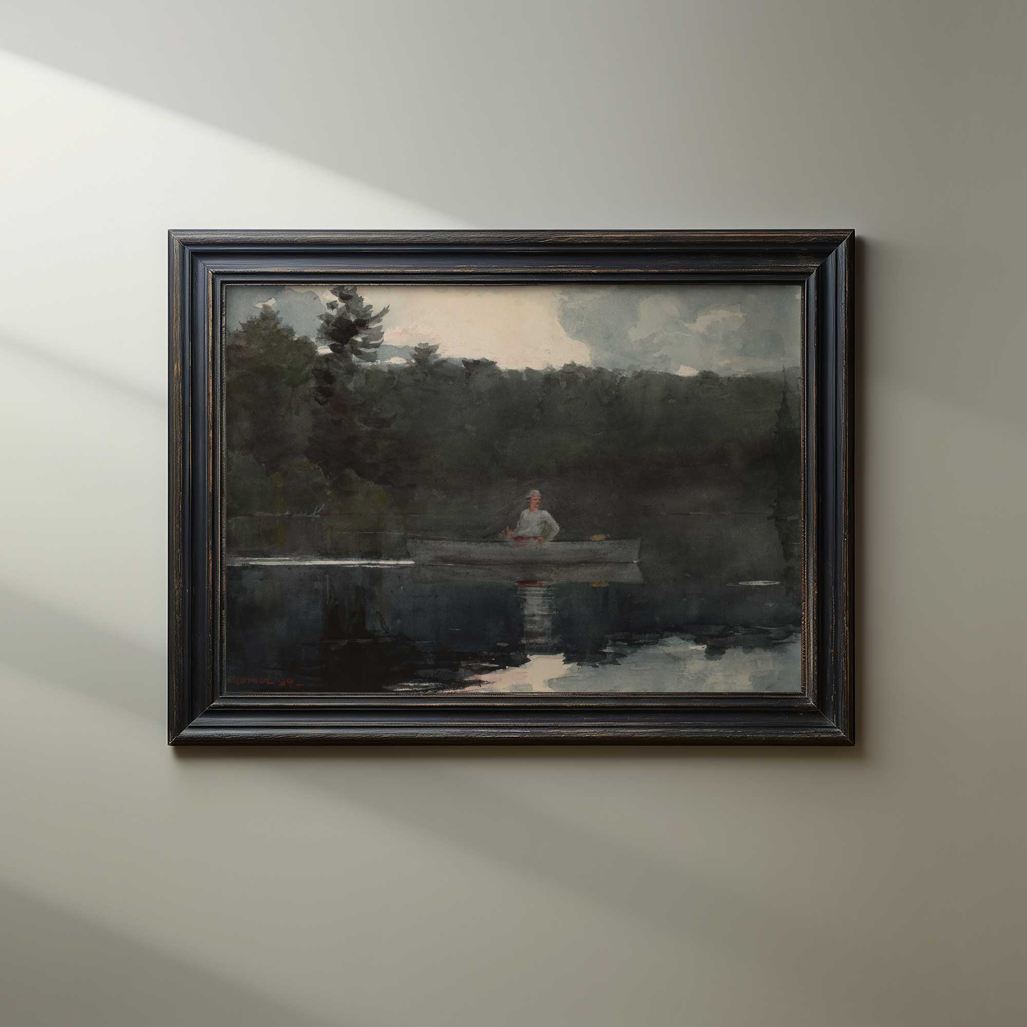 Moody Lake Watercolour Art Print