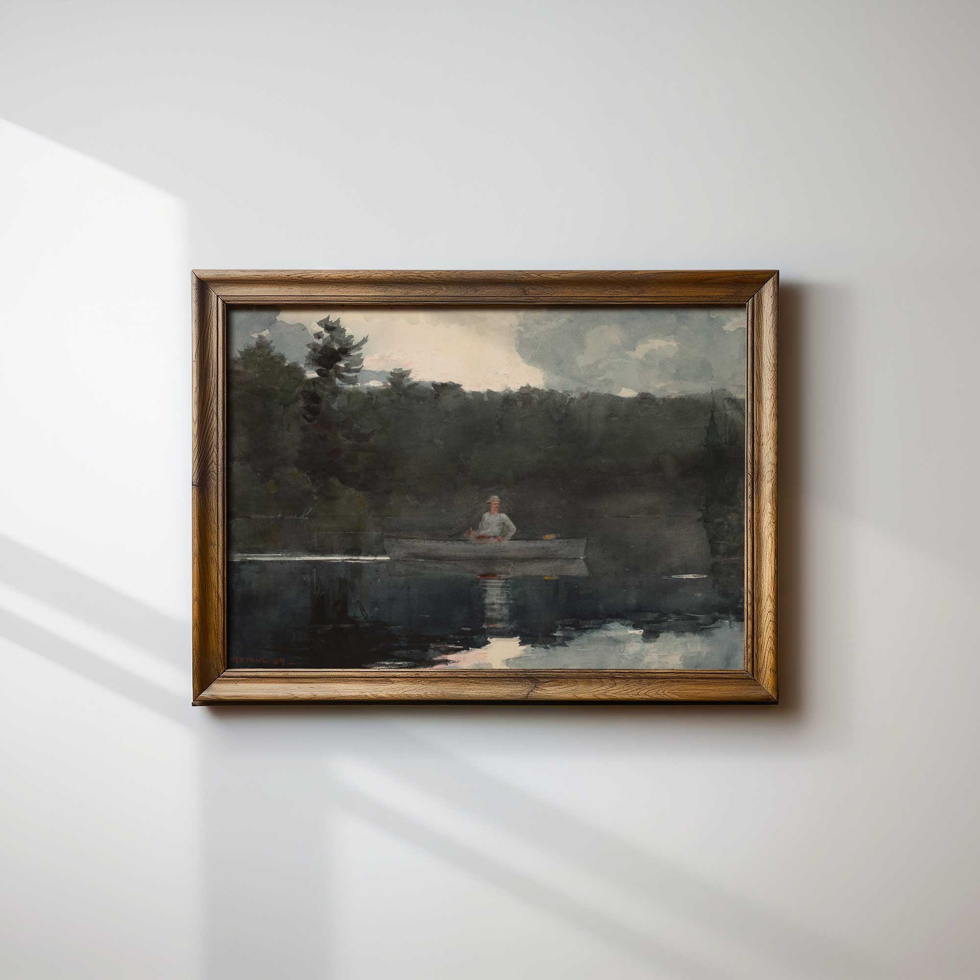 Moody Lake Watercolour Art Print