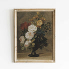 Rose Bouquet in Antique Vase Print