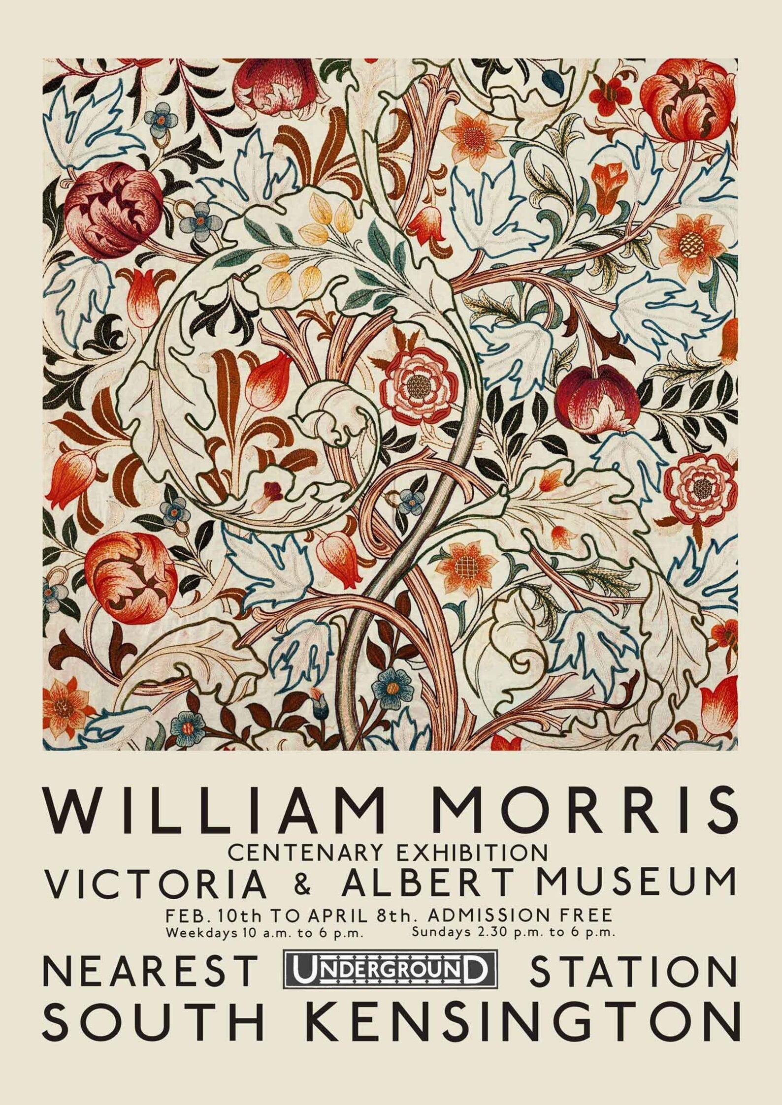 Acanthus William Morris Exhibition Poster - Hartsholme Prints