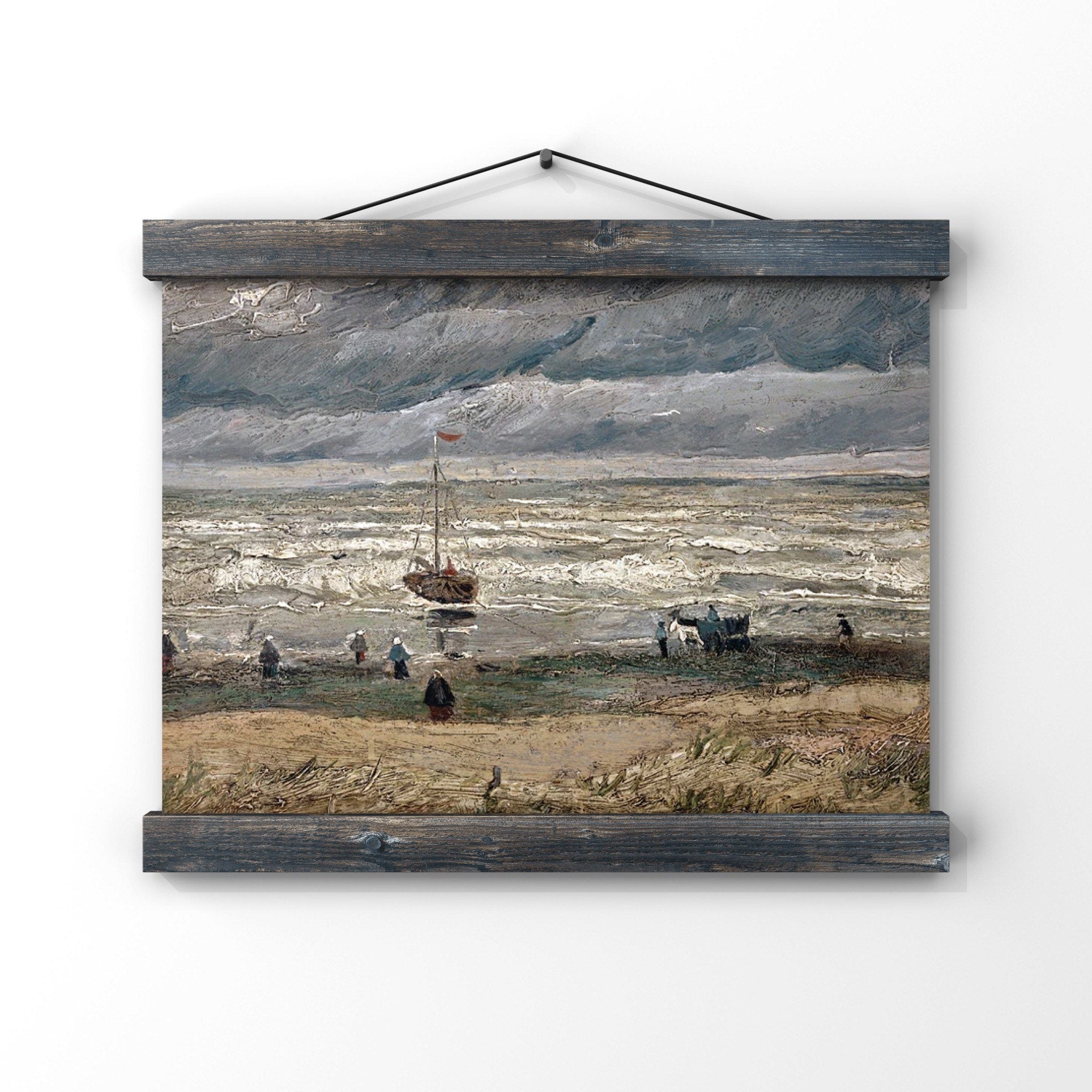 Beach at Scheveningen in Stormy Weather Print - Hartsholme Prints