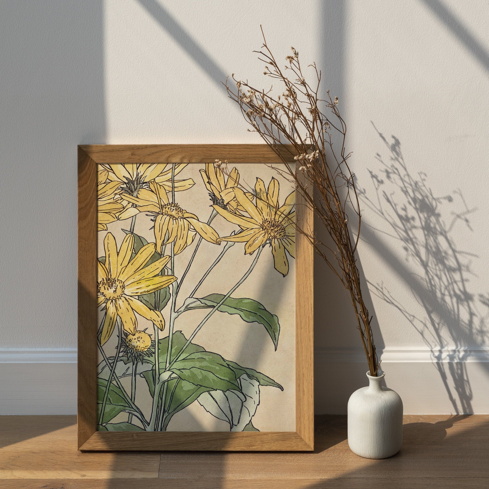 Botanica Vintage sunflower - Hartsholme Prints