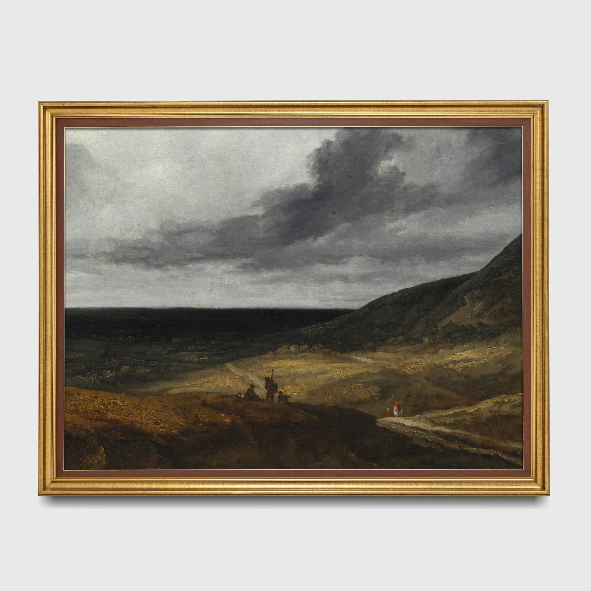 Dark Moody Landscape Near Paris Art Print - Hartsholme Prints