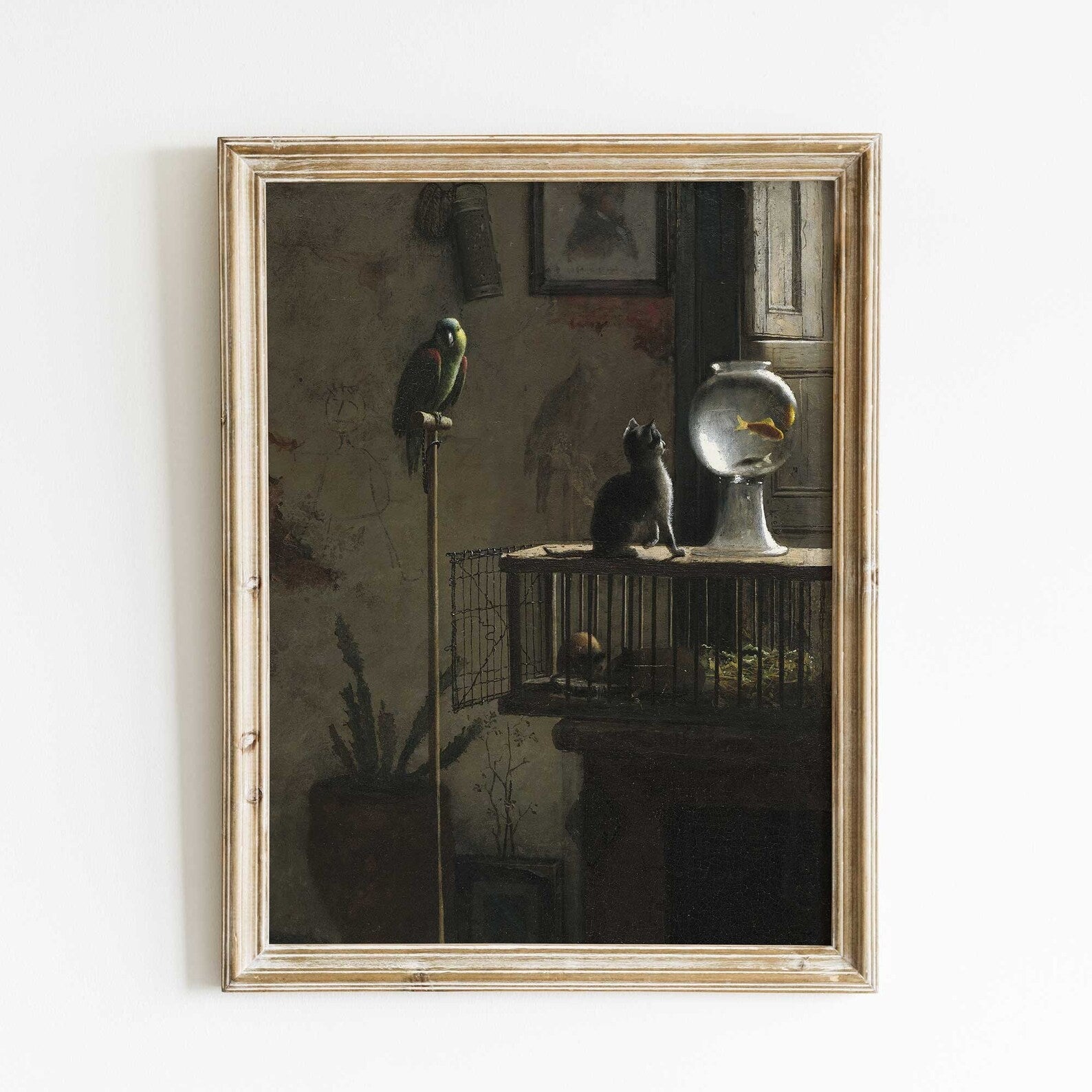 Dark Moody Pet Portrait, Kids and Nursery Wall Art - Hartsholme Prints