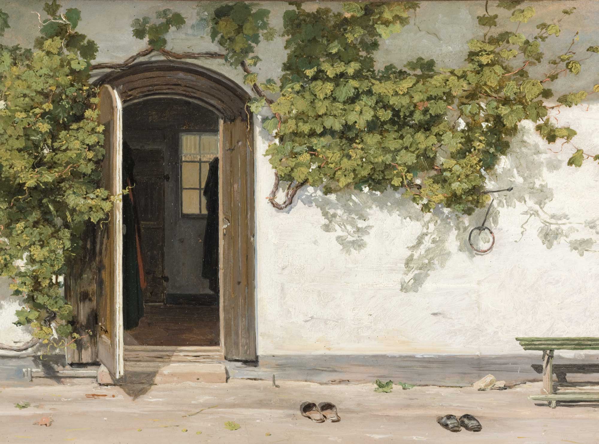 Doorway with Ivy Vintage Cottage Print - Hartsholme Prints
