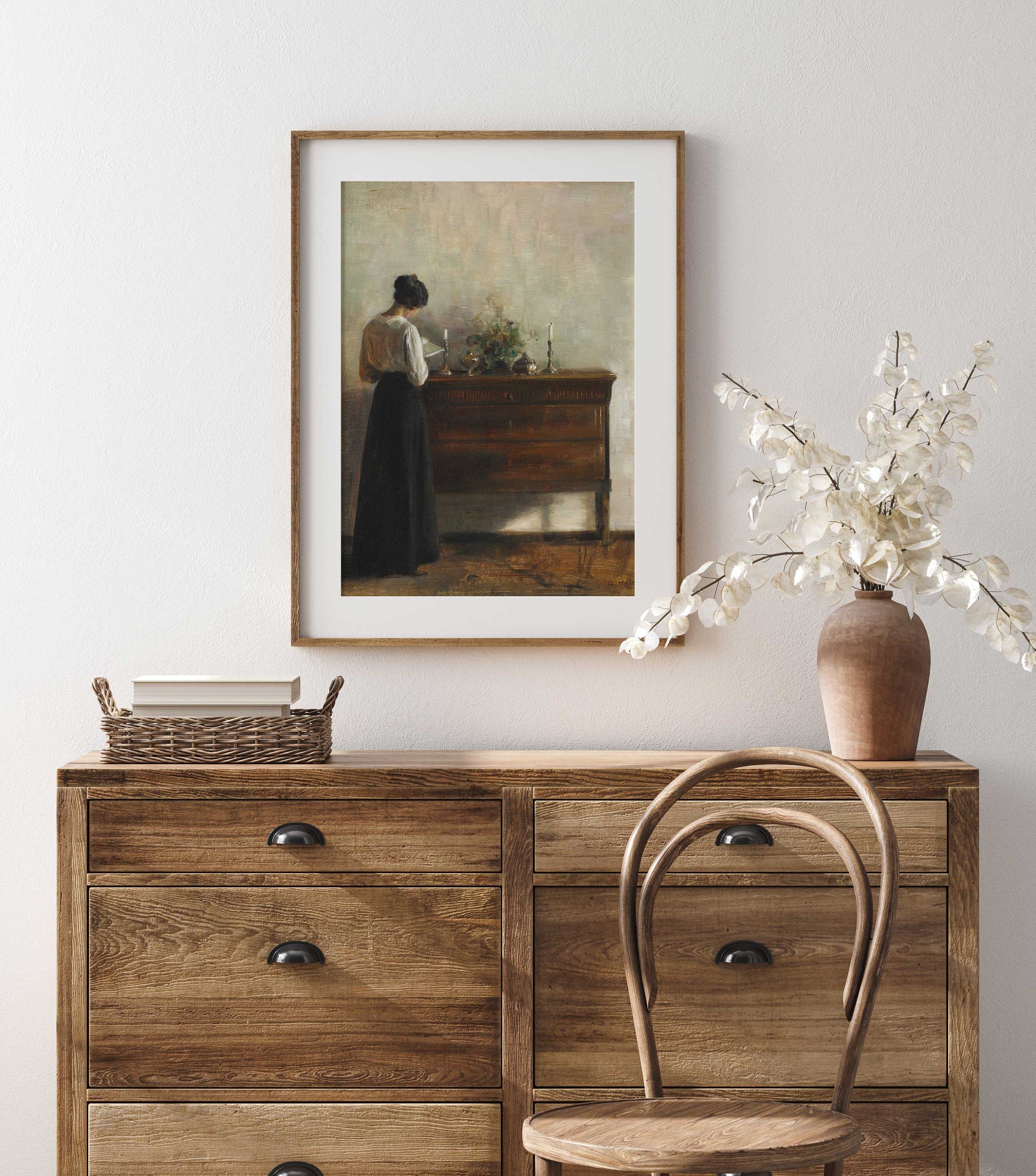 European Portrait Woman Reading - Hartsholme Prints