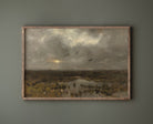 Gloomy Evening Marsh Vintage Rustic Landscape Print - Hartsholme Prints