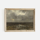 Gloomy Evening Marsh Vintage Rustic Landscape Print - Hartsholme Prints