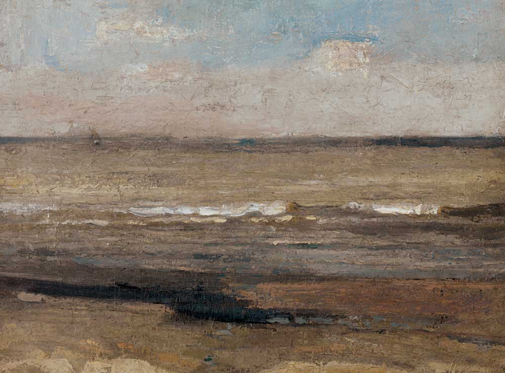 Grey Seascape Vintage Coastal Print - Hartsholme Prints