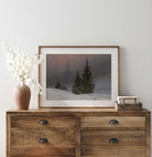 Misty Winter Cathedral: Snow-Covered Pines Art Print - Hartsholme Prints