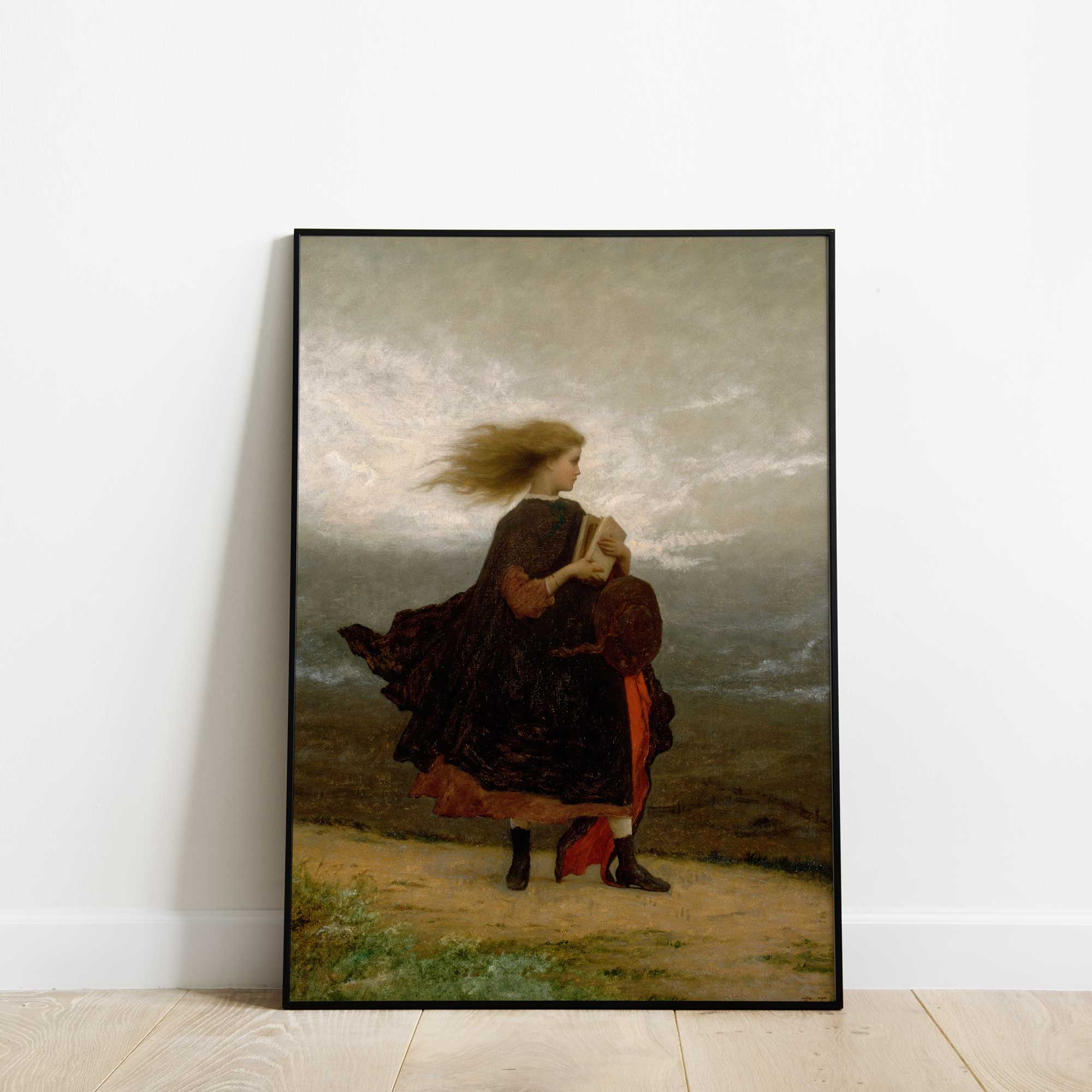 Moody Girl Portrait with Books - Hartsholme Prints