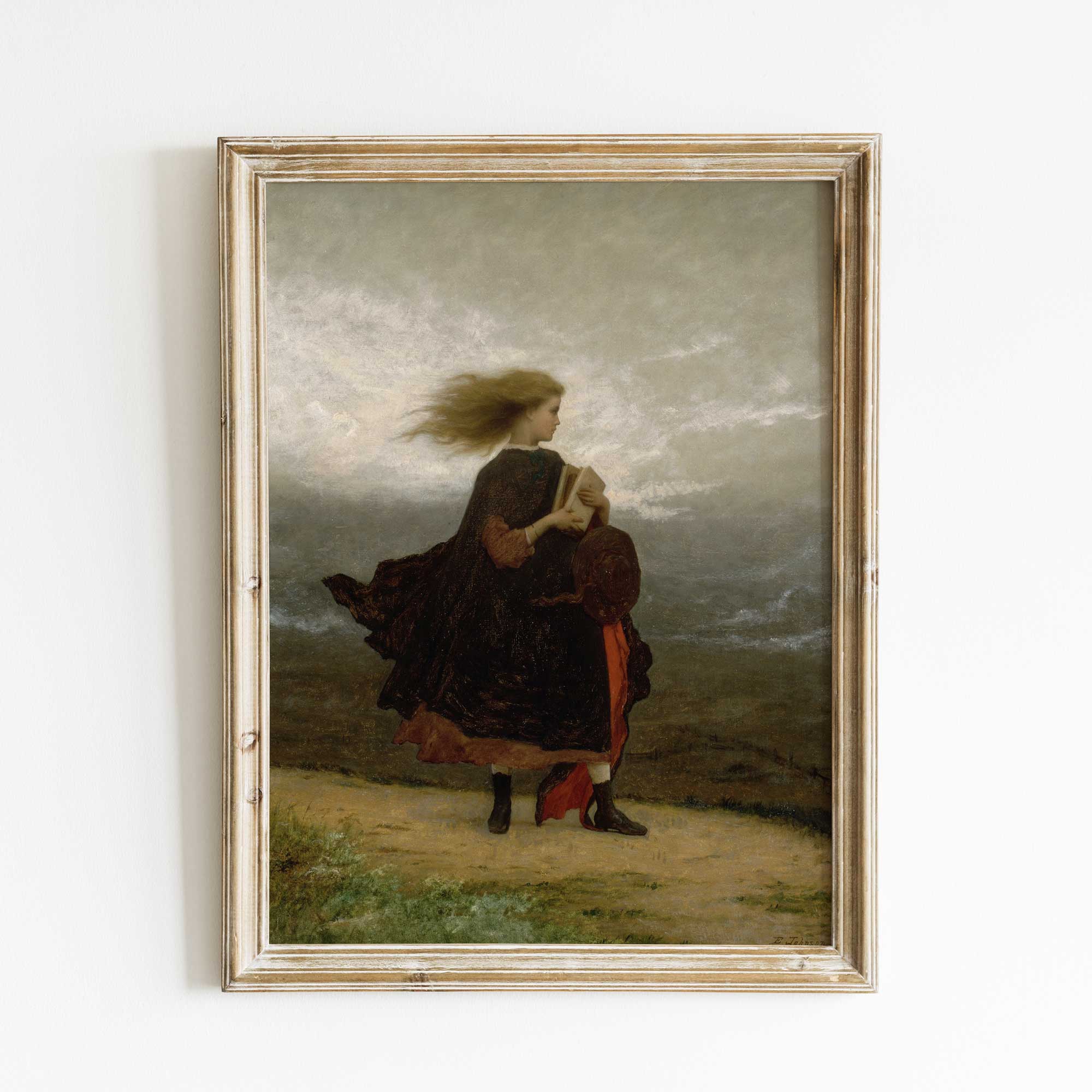 Moody Girl Portrait with Books - Hartsholme Prints
