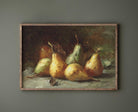 Moody Pear Still Life, Vintage Farmhouse Kitchen Art - Hartsholme Prints