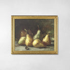 Moody Pear Still Life, Vintage Farmhouse Kitchen Art - Hartsholme Prints