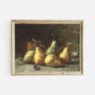 Moody Pear Still Life, Vintage Farmhouse Kitchen Art - Hartsholme Prints