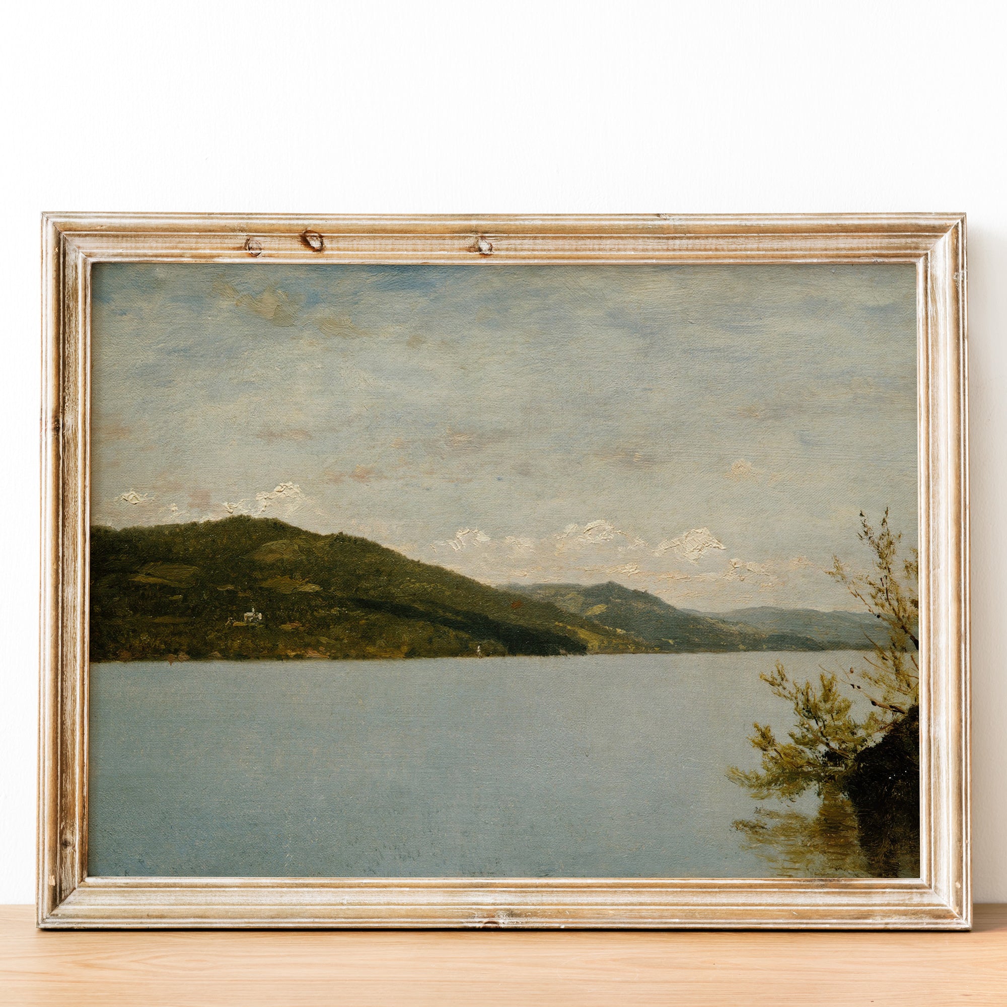 Muted Lake with Distant Mountain - Hartsholme Prints
