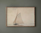 Neutral Sailboat Watercolour Art - Hartsholme Prints