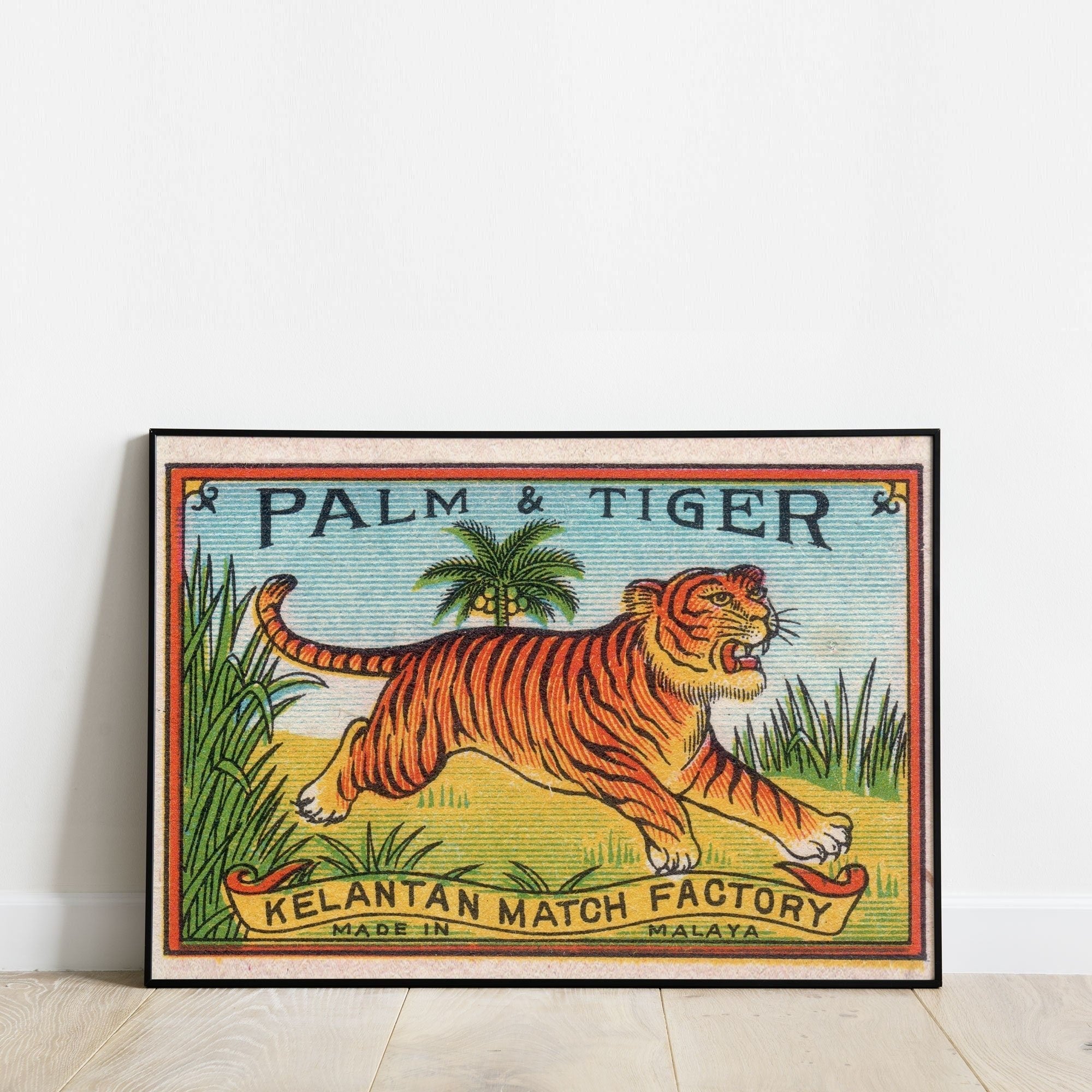 Palm and Tiger Vintage Art - Hartsholme Prints