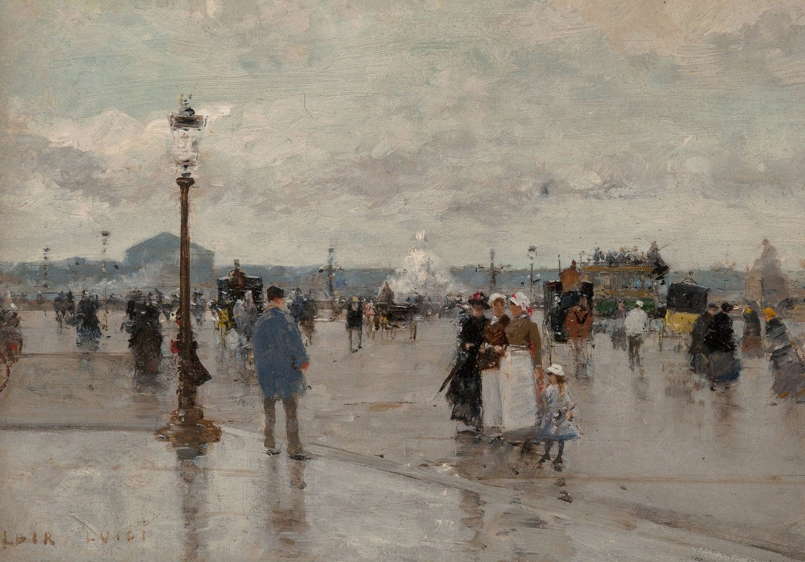 Parisian Winter Street Scene Print - Hartsholme Prints