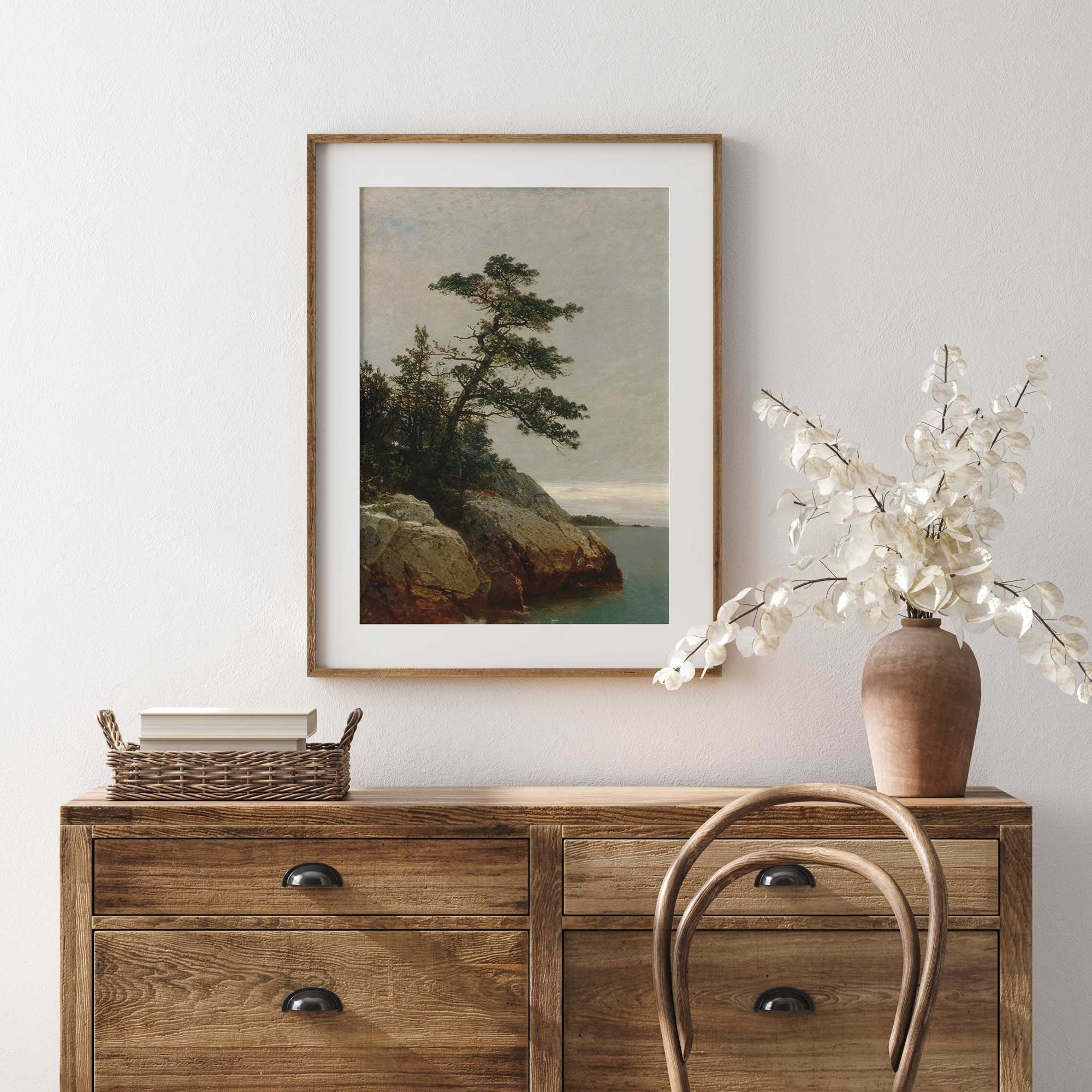 Pine Tree Rocky Shore - Hartsholme Prints