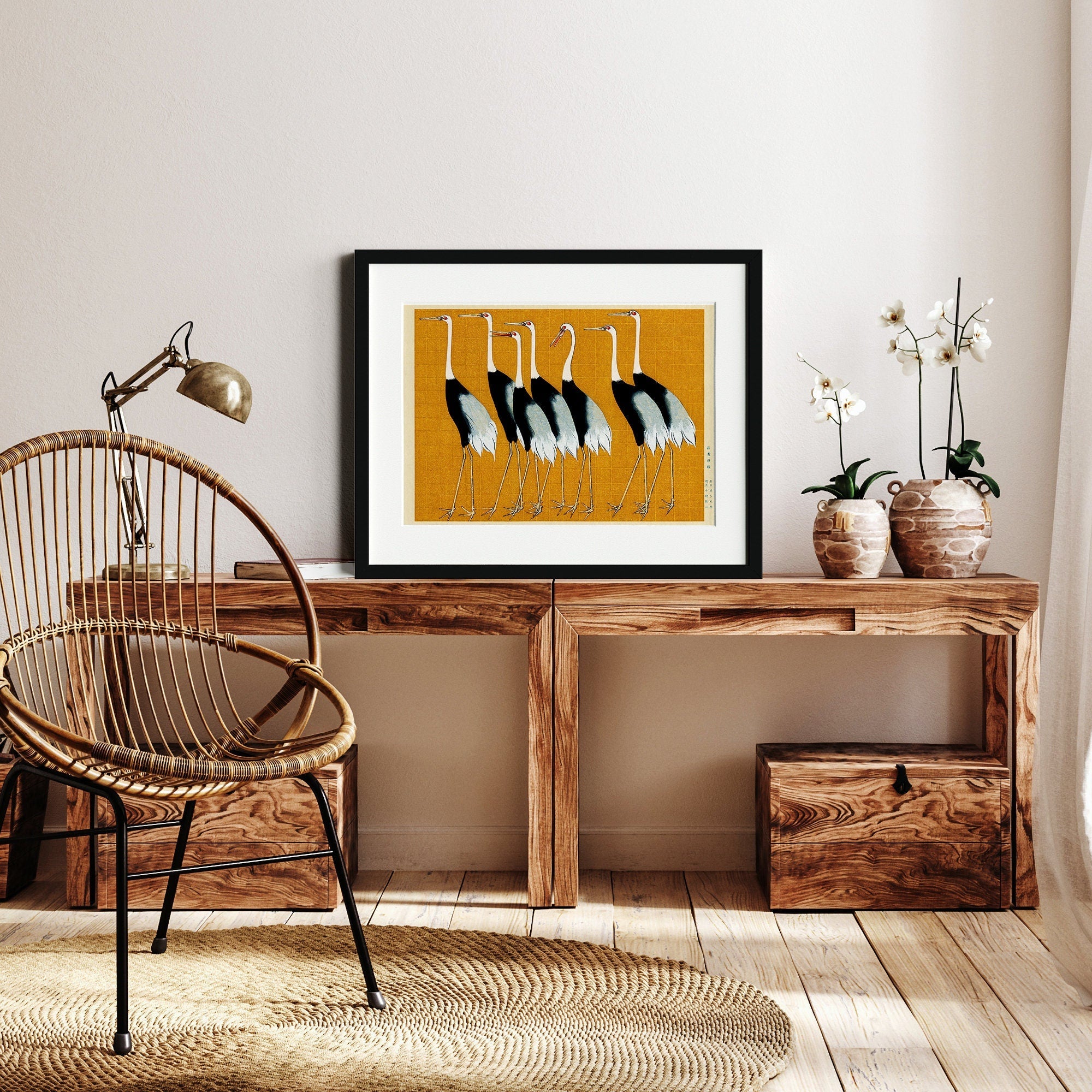 Red Crowned Crane - Hartsholme Prints