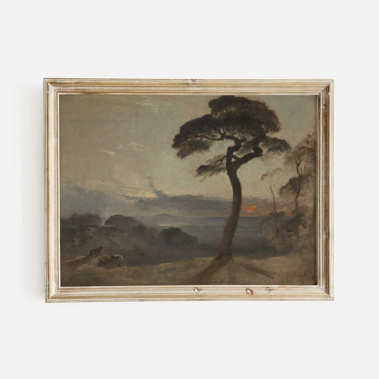Seaside Landscape with Majestic Tree Print - Hartsholme Prints