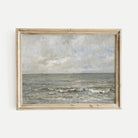 Serene Coastal Seascape Print, Tranquil Waters and Fluffy Clouds - Hartsholme Prints
