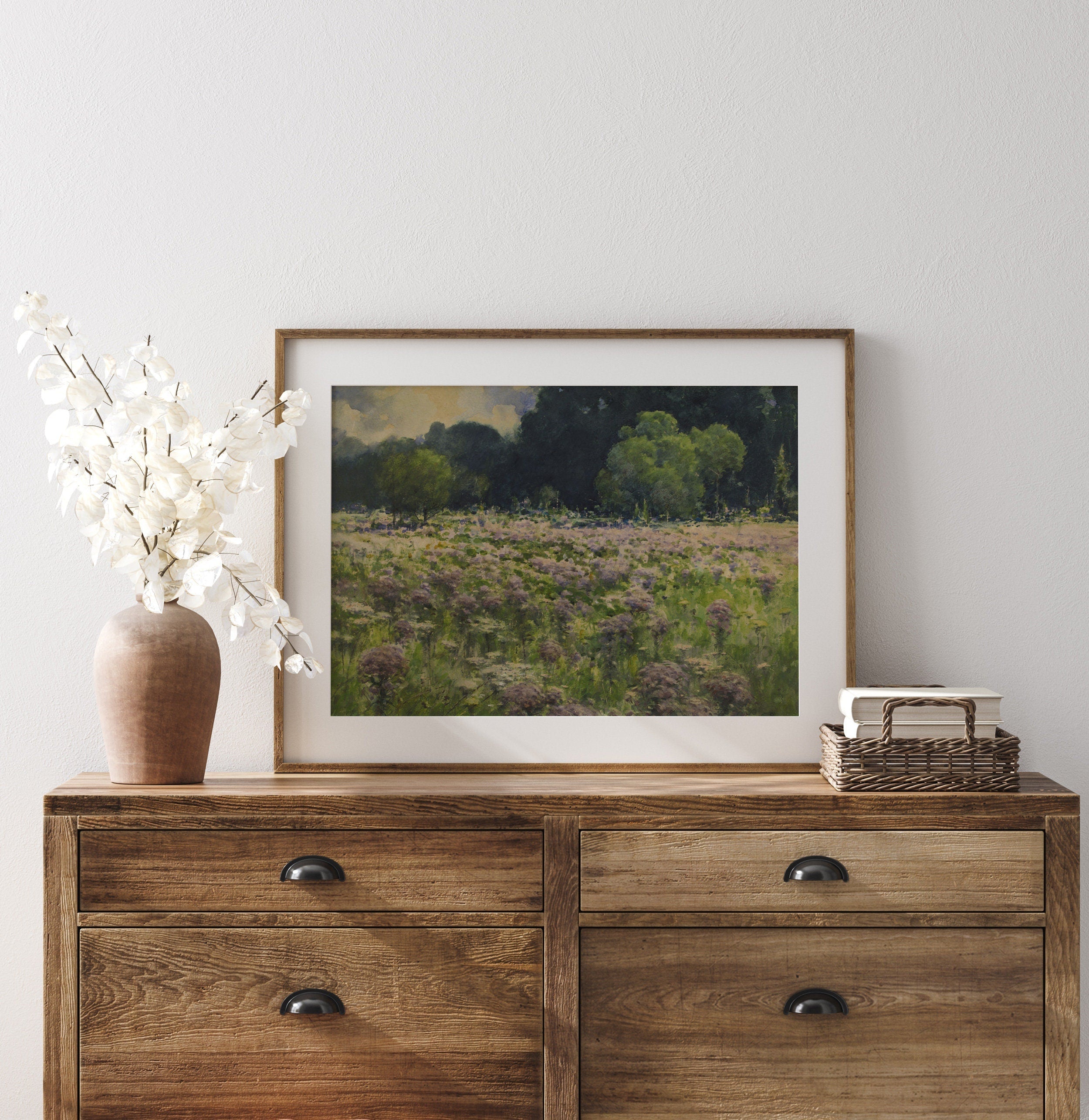 Summer Field Landscape Art, Meadow Flowers - Hartsholme Prints