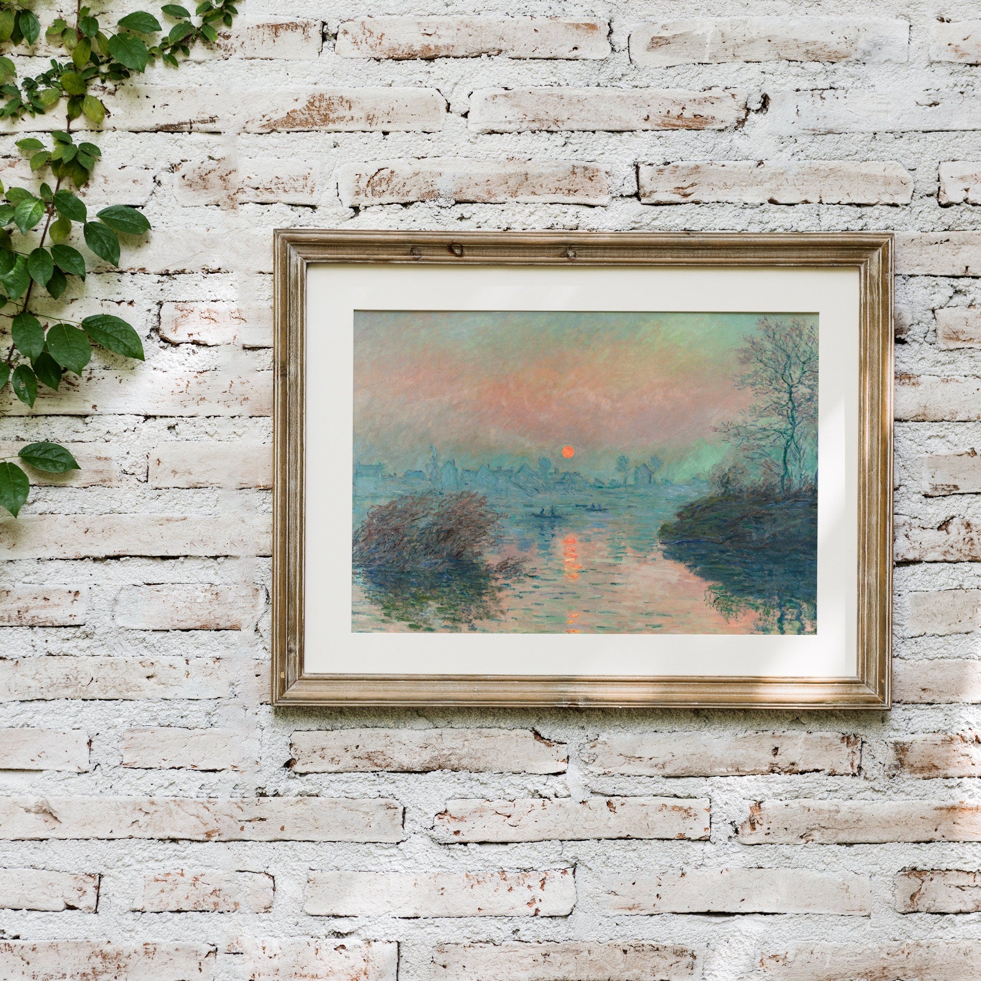 Sun setting on the Seine at Lavacourt - Hartsholme Prints