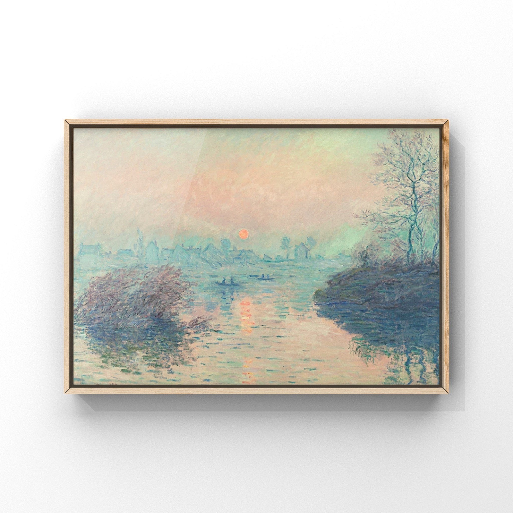 Sun setting on the Seine at Lavacourt - Hartsholme Prints