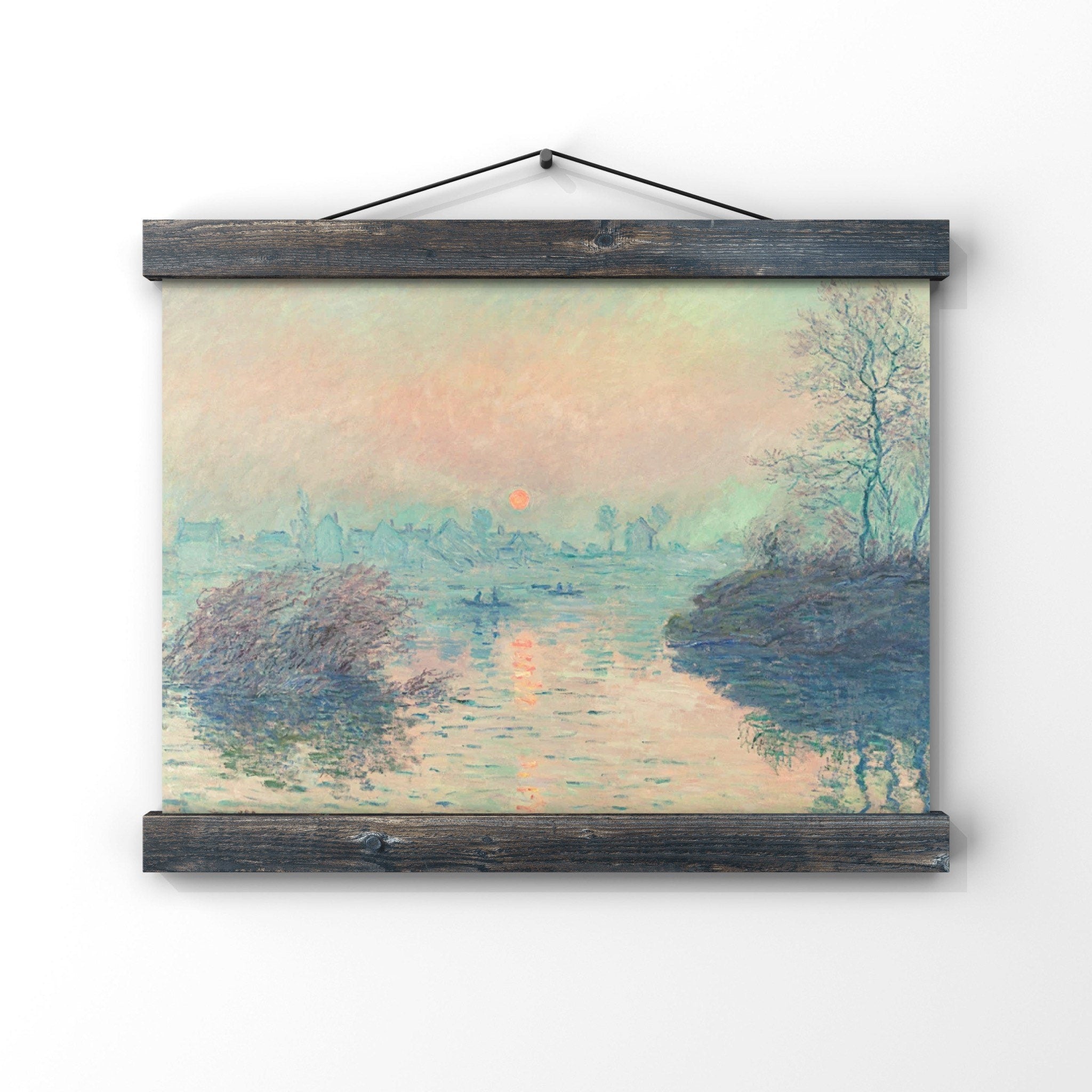 Sun setting on the Seine at Lavacourt - Hartsholme Prints