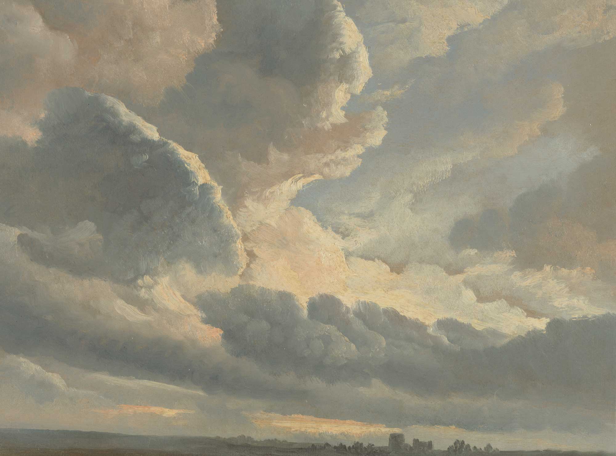 Sunset and Wispy Clouds Over Italian Countryside Print - Hartsholme Prints
