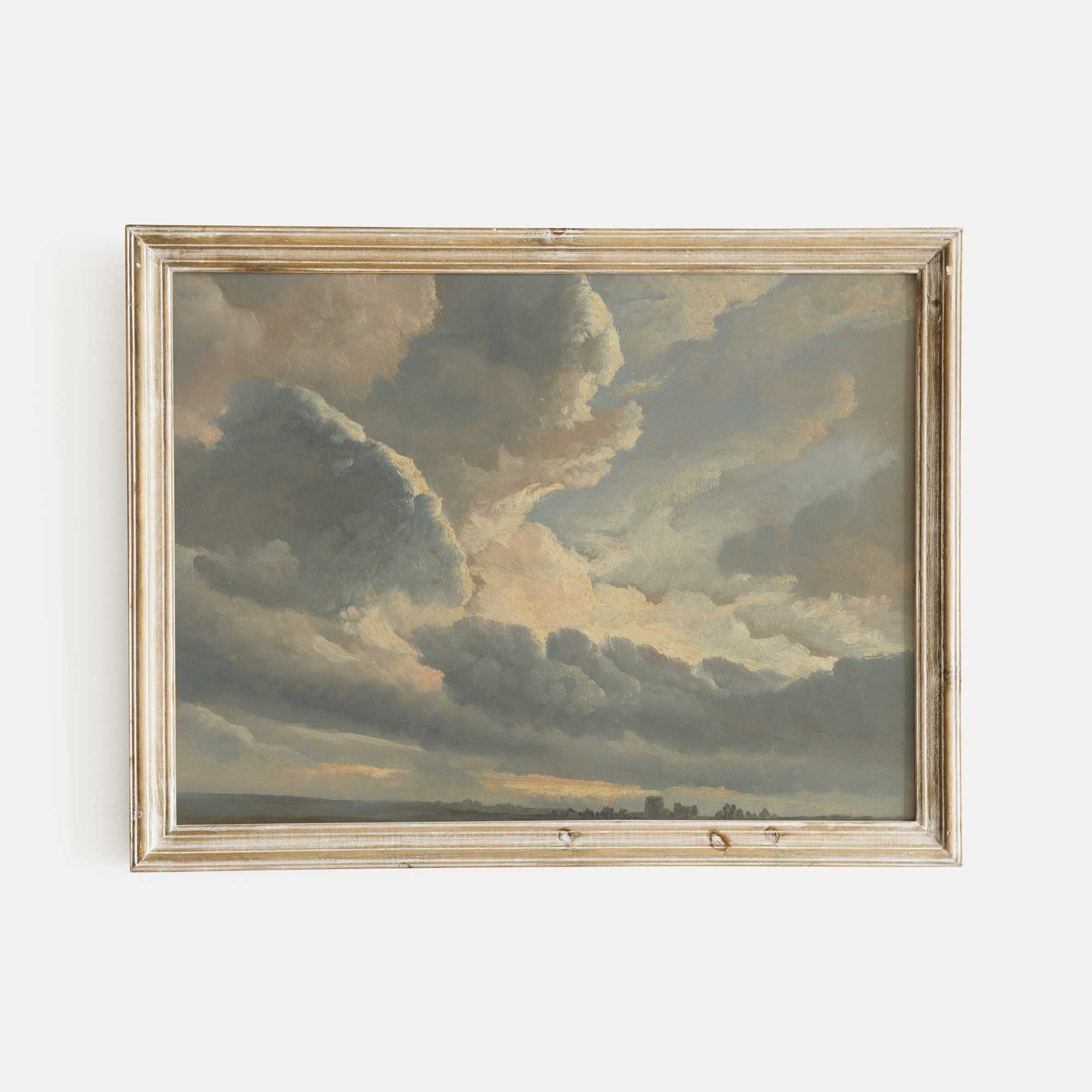 Sunset and Wispy Clouds Over Italian Countryside Print - Hartsholme Prints
