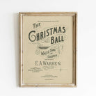The Christmas Ball Vintage Music Sheet Poster - Hartsholme Prints